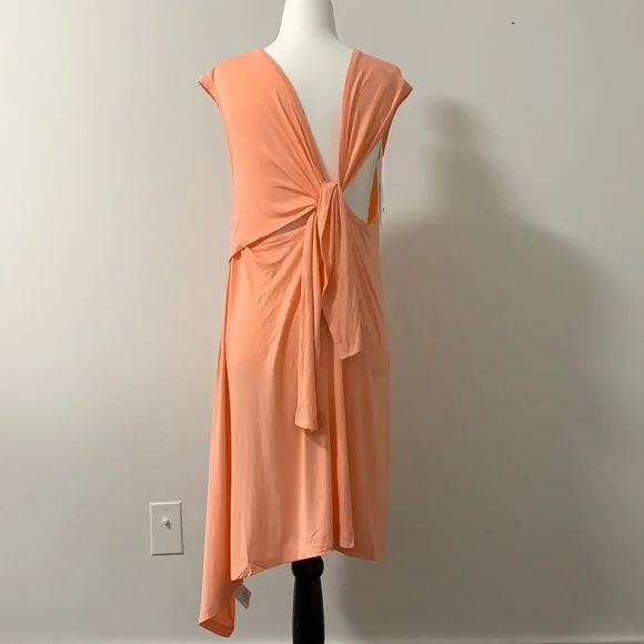 MM6 Asymmetrical Knotted Wrap Shirt Dress - Picture 2 of 12